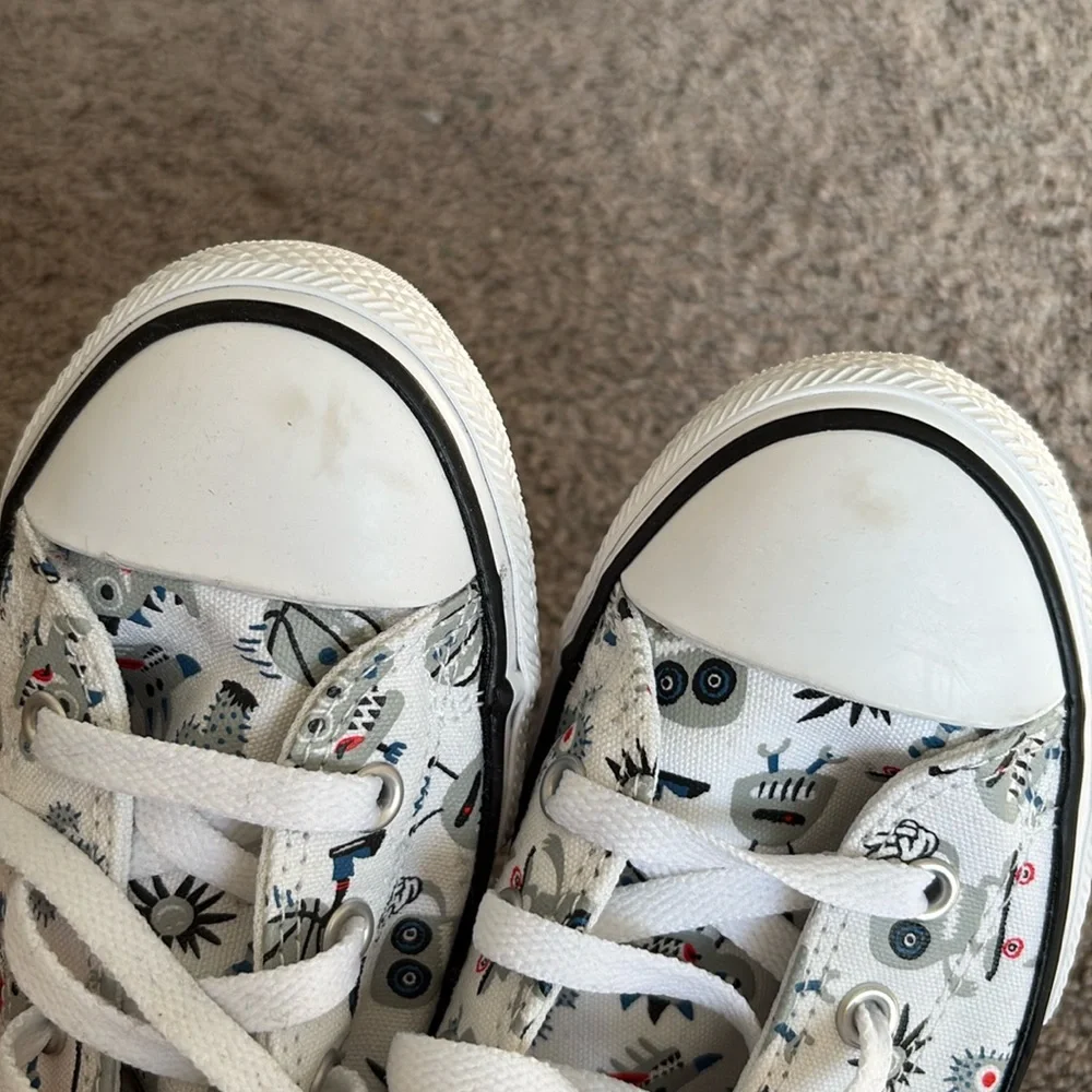 Kids Converse Chuck Taylor All Star High top PS 'Creatures - White Ash Stone'